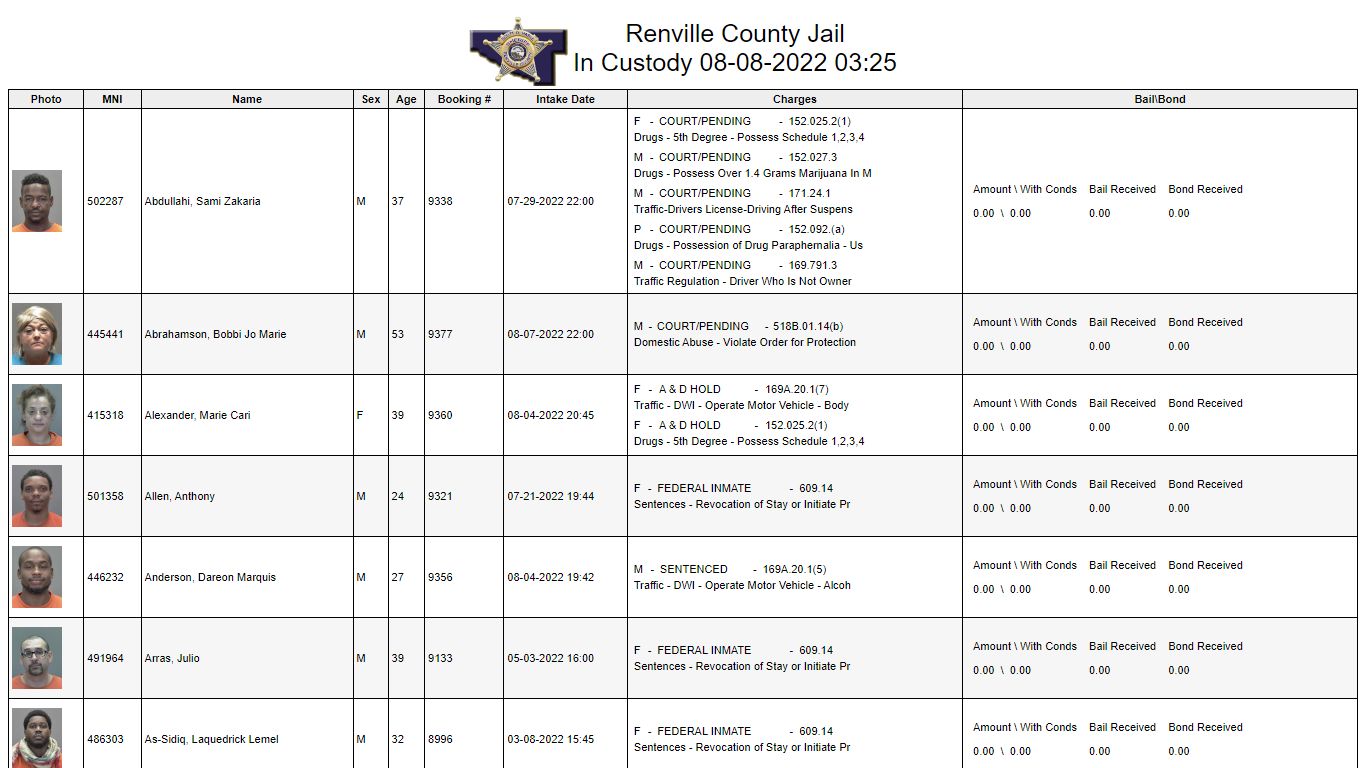 Custody - Renville County, Minnesota